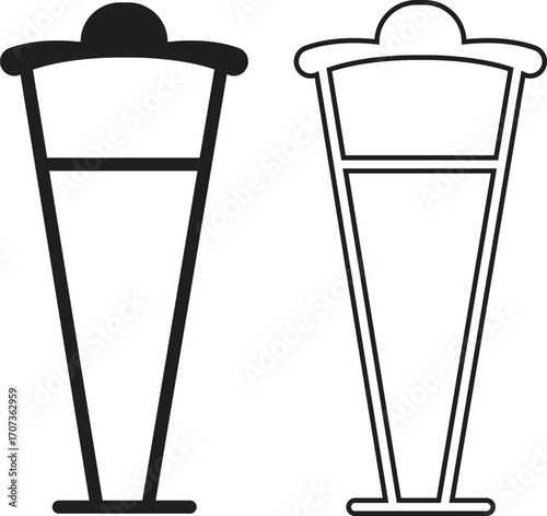 Coat stand hat rack flat, outline icons set, Modern clothes hanger furniture silhouette, wardrobe organizer hall tree, minimalist entryway storage designs group and home interior vectors illustration.