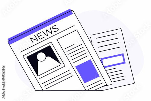 newspaper icon vector illustration