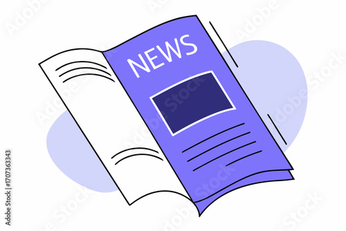 vector illustration of a newspaper