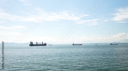 Sea tankers at sea. Vladivostok Russia