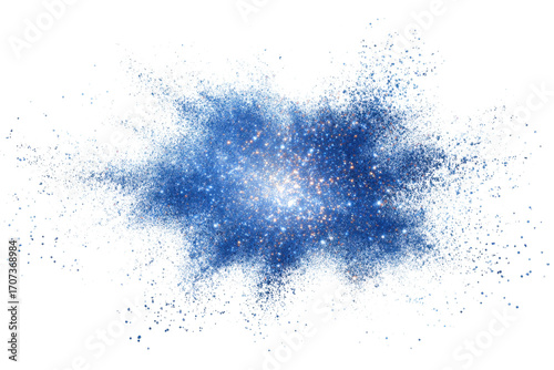blue glitter sparkle party celebration explosion PNG transparent background isolated graphic resource cutout