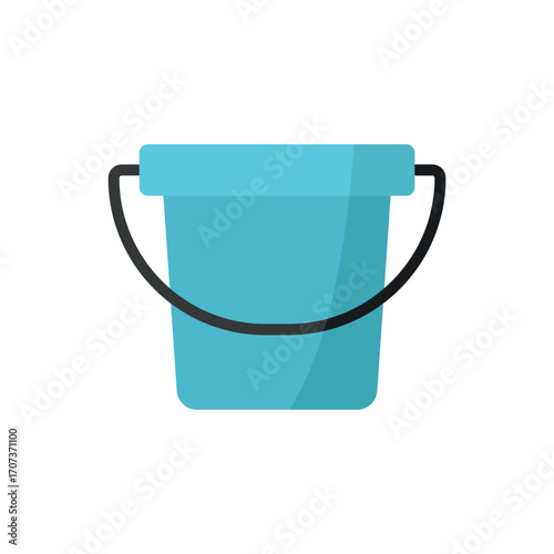 Bucket icon in color for lifestyle, garden, and household content.