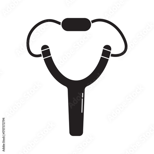 catapult weapon flat icon vector