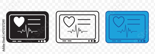 Heart Rate Monitor vector icon. Can be used for printing, mobile and web applications.