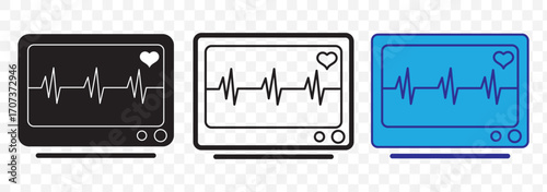 Heart Rate Monitor vector icon. Can be used for printing, mobile and web applications.