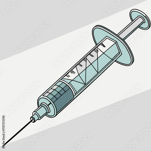 Illustration of a syringe with a needle