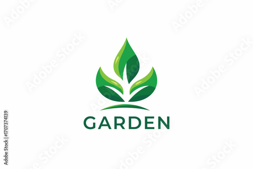 Nature Leaf Plant Green Fresh Logo Brand Identity Agriculture Garden Organic Village Concept
