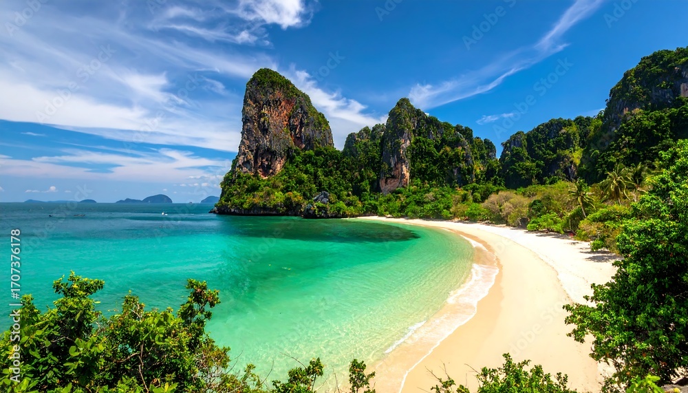 Fototapeta premium Tropical paradise beach panorama