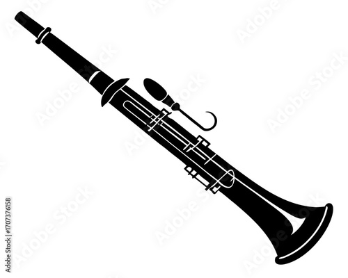 Silhouette of a bassoon musical instrument