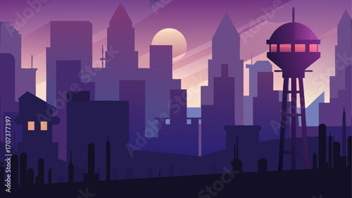 night city skyline