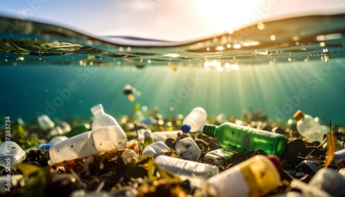 Ocean pollution with plastic waste