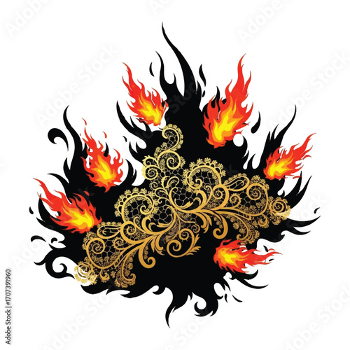 Fire flames background
