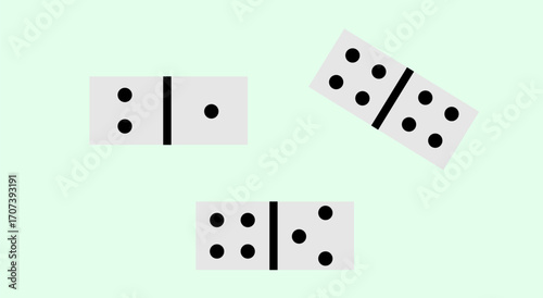 domino game on a light background,