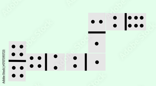 board game domino game, on a light background,