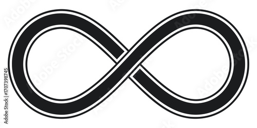 Timeless infinity symbol representing endless possibilities and eternal connection, perfect for conceptual projects