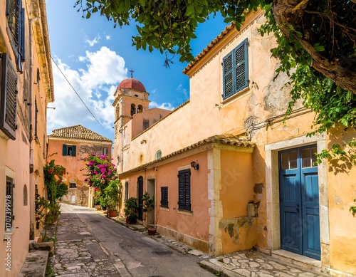 Fototapeta Naklejka Na Ścianę i Meble -  Picturesque Mediterranean alleyway