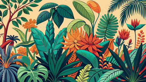 seamless pattern with leaves