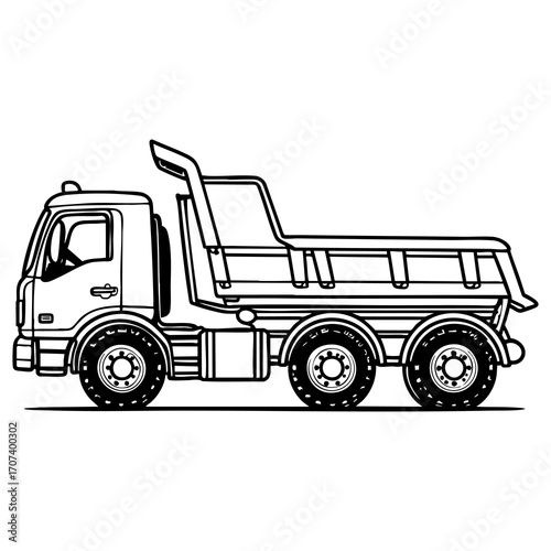 Dump Truck Coloring Page