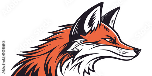 Stylized Fox Head Illustration
