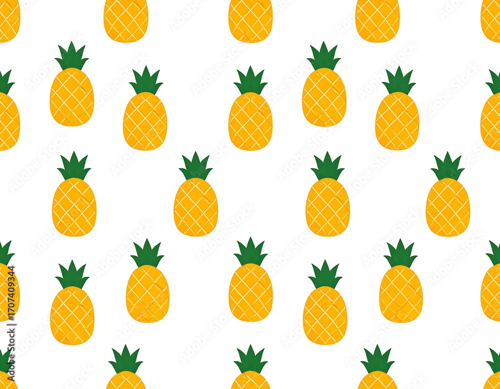 Pineapple pattern on white background (1) Pineapple pattern on white background (1)