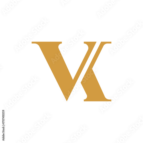 Classic VK Elegant Monogram Logo
