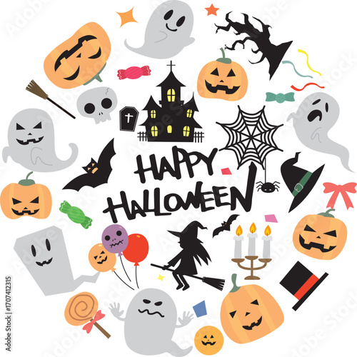 秋の可愛いハロウィンイラスト素材集
