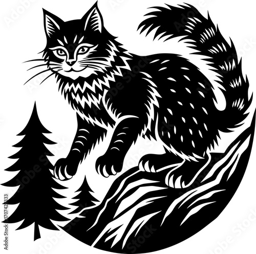 vector illustration of a cat