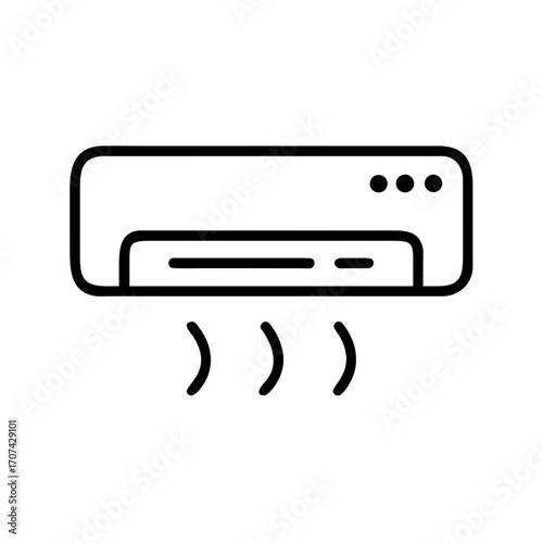 Air Conditioning Wall Unit Icon For Web And Graphic Design