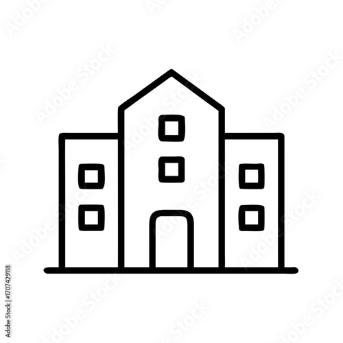 Apartment Building Housing Rental Property Icon For Web And Graphic Design