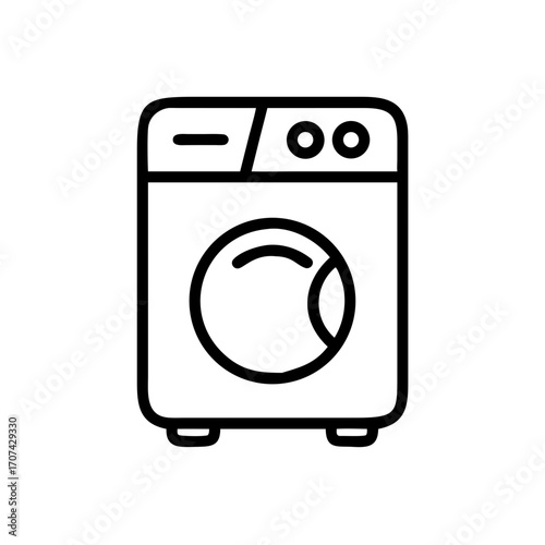 Automatic Washing Machine Appliance Icon For Web And Graphic Design