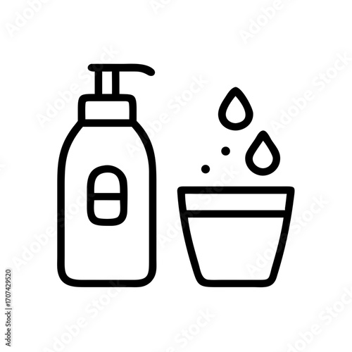 Bathroom Shower Cosmetic Care Icon For Web And Graphic Design