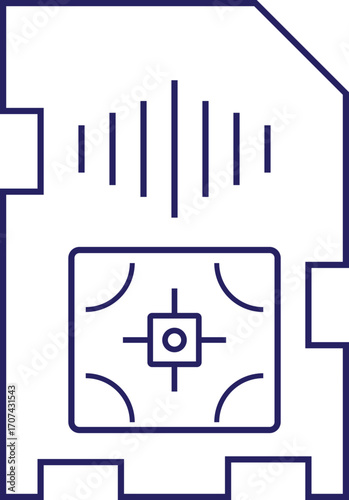 SIM card icon vector illustration