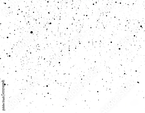 Abstract black speckles on white background