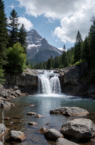waterfall in yosemite national park