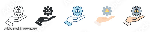 Risk Management Icon Set Multiple Style Collection