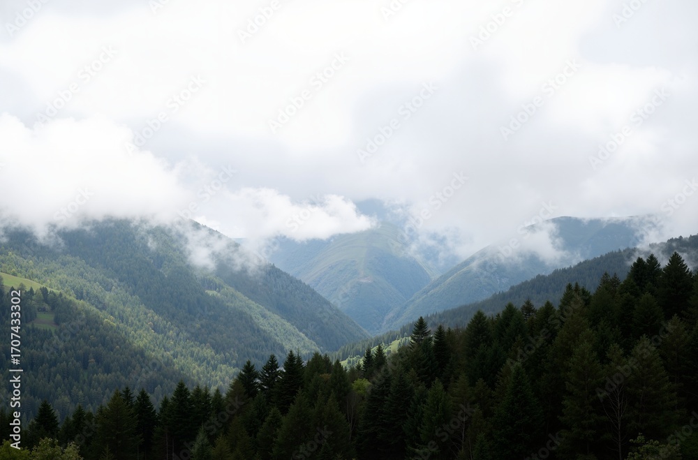Obraz premium mountain landscape with clouds