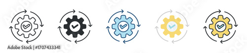 Automation Icon Set Multiple Style Collection