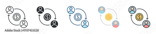 B2B Icon Set Multiple Style Collection