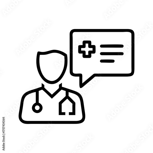 Doctor Consultation With Insurance Card Icon For Web And Graphic Design