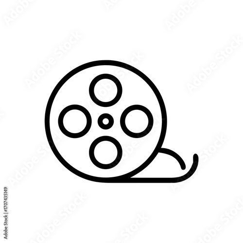 Film Reel Movie Production Icon For Web And Graphic Design