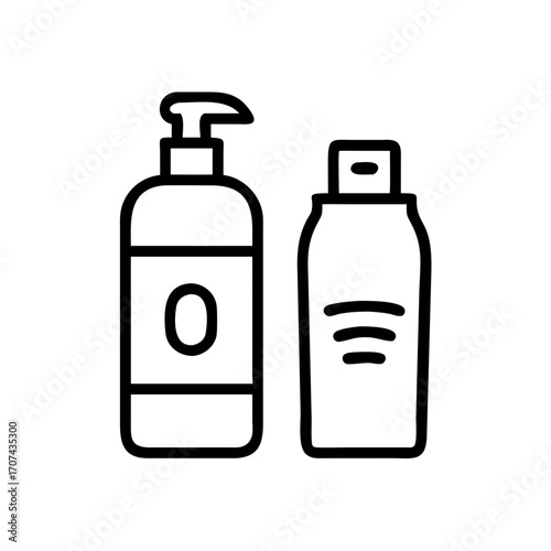 Hair Treatment Shampoo Conditioner Icon For Web And Graphic Design