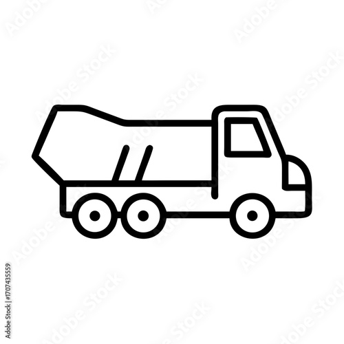 Heavy Mining Dump Truck Icon For Web And Graphic Design