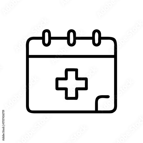 Medical Appointment Insurance Calendar Schedule Icon For Web And Graphic Design