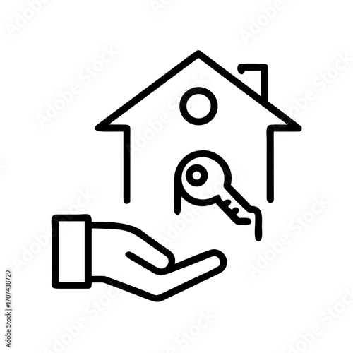 Property For Rent Landlord Real Estate Agent Icon For Web And Graphic Design