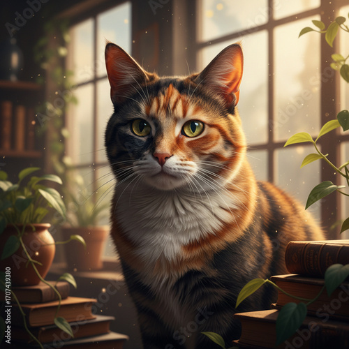 cat on the window