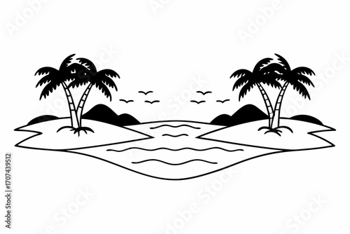 palm trees on the beach