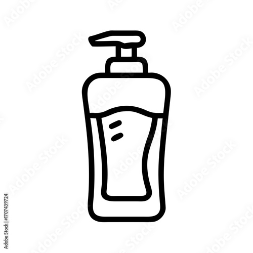 Shampoo Bottle Cosmetic Container Icon For Web And Graphic Design