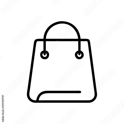 Shopping Bag With Handles Icon For Web And Graphic Design