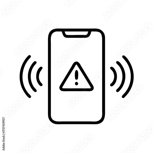 Smartphone Ringing Vibration Alert Icon For Web And Graphic Design