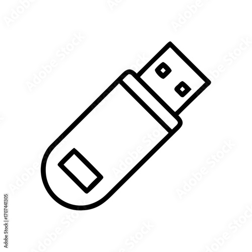 USB Flash Drive Storage Icon For Web And Graphic Design
